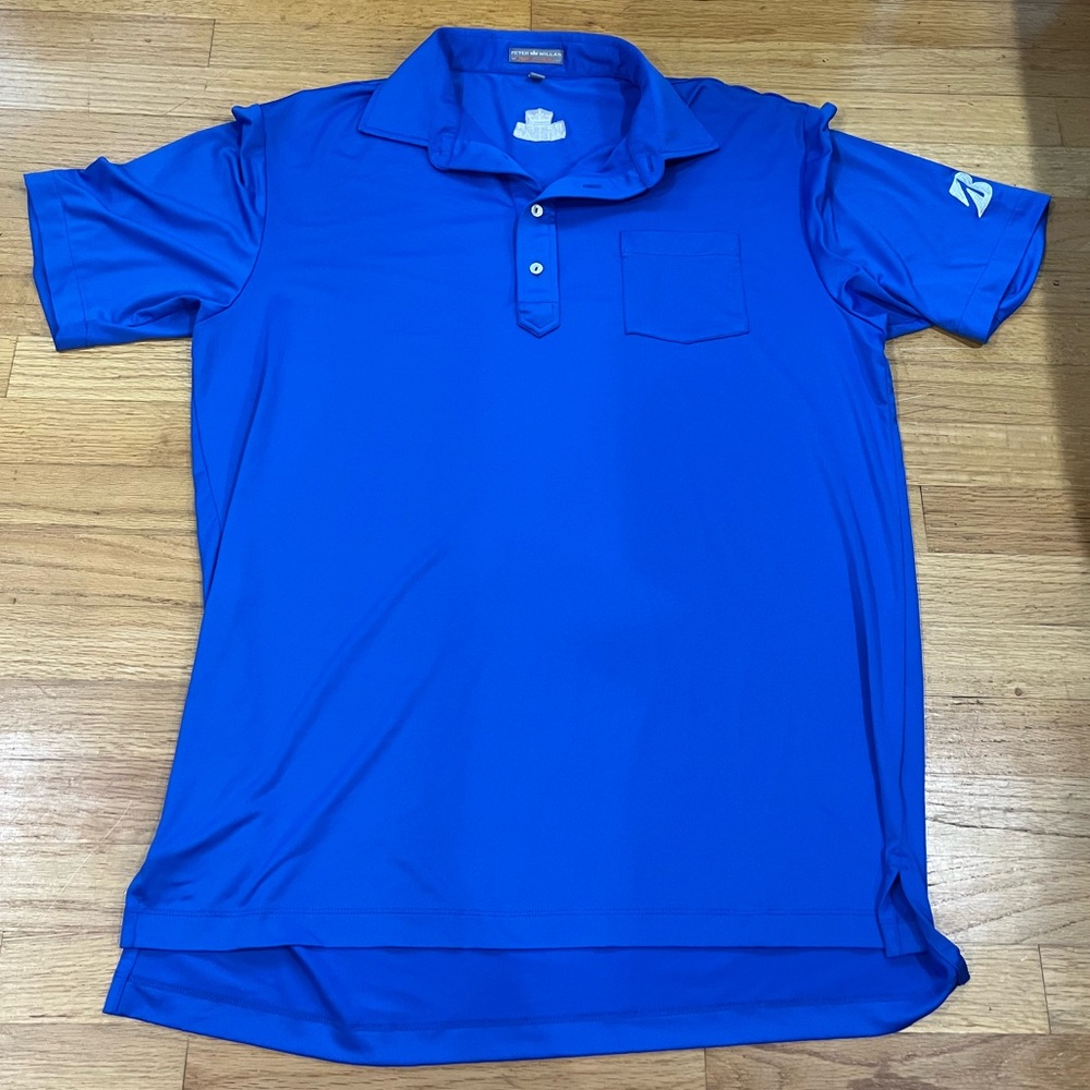 Peter Millar Golf Shirt Blue Size L